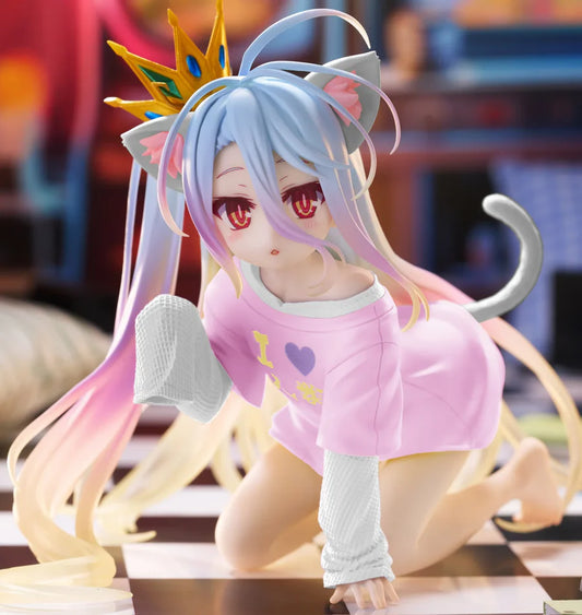 Taito - No Game No Life - Shiro - Desktop Cute Cat Ear White T-Shirt Ver. Figure