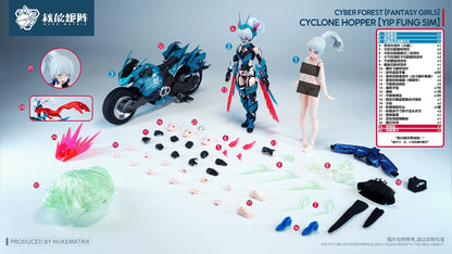 Nuke Matrix- Cyber Forest Fantasy Girls Cyclone Hopper Yip Fung Sim 1/12 Scale Model Kit (With Bonus)