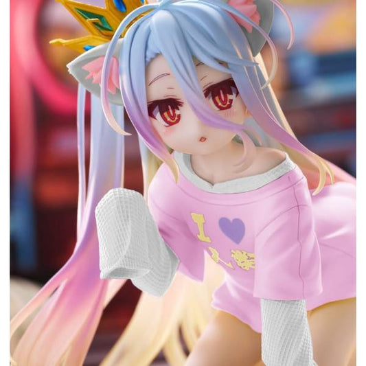 Taito - No Game No Life - Shiro - Desktop Cute Cat Ear White T-Shirt Ver. Figure
