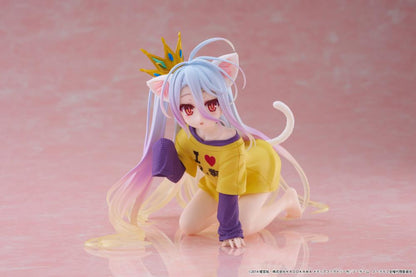 Taito No Game No Life Desktop Cute Shiro Cat Ear T-Shirt Ver. Figure