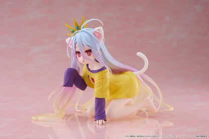 Taito No Game No Life Desktop Cute Shiro Cat Ear T-Shirt Ver. Figure